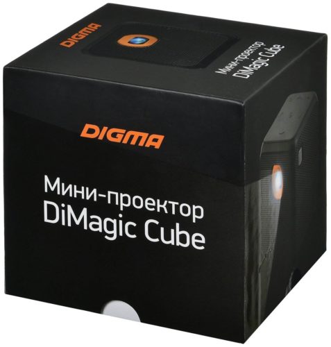 Проектор DIGMA DiMagic Cube 854x480, 10000:1, 50 лм, DLP, 0.34 кг - время работы от аккумулятора: до 3.5 ч
