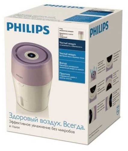 Увлажнитель воздуха Philips HU4802/01 - особенности: гигростат, дисплей, регулировка скорости вентилятора/интенсивности испарения, таймер