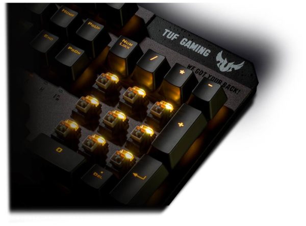 Игровая клавиатура ASUS TUF Gaming K7 Linear switch - ход клавиш: 3 мм