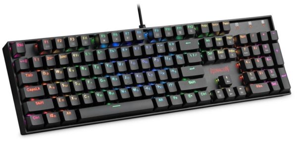 Игровая клавиатура Redragon Mitra Black USB - подсветка: подсветка клавиш, зональная настройка подсветки клавиш