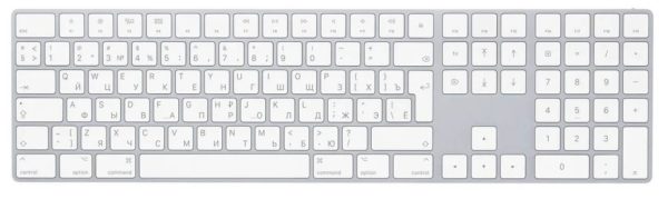 Клавиатура Apple Magic Keyboard with Numeric Keypad - назначение: для настольного компьютера, для устройств Apple