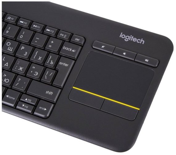 Клавиатура Logitech K400 Plus - цвет: черный