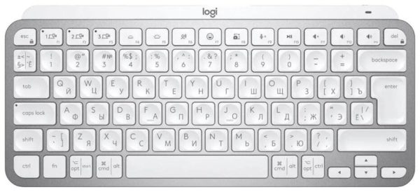 Клавиатура Logitech MX Keys Mini - источник питания: собственный Li-Ion