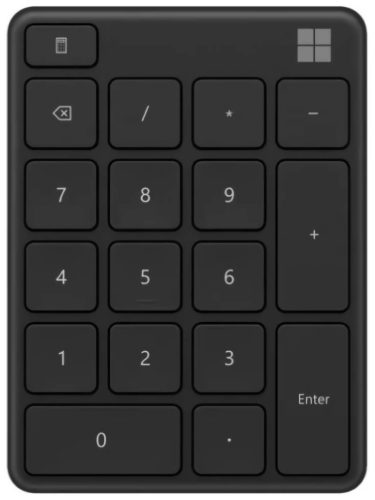 Клавиатура Microsoft Number Pad Bluetooth - ход клавиш: 1.35 мм