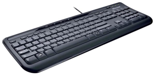 Клавиатура Microsoft Wired Keyboard 600 Black USB - интерфейс подключения: USB