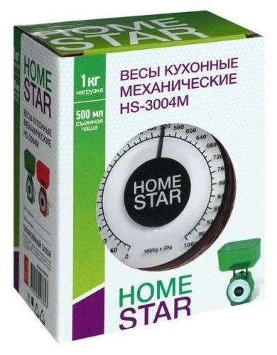 Кухонные весы HOMESTAR HS-3004M - материал платформы/чаши: пластик