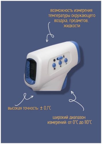 Термометр B.Well WF-4000 - особенности: подсветка дисплея, звуковой сигнал, автоматическое отключение, футляр в комплекте, память измерений