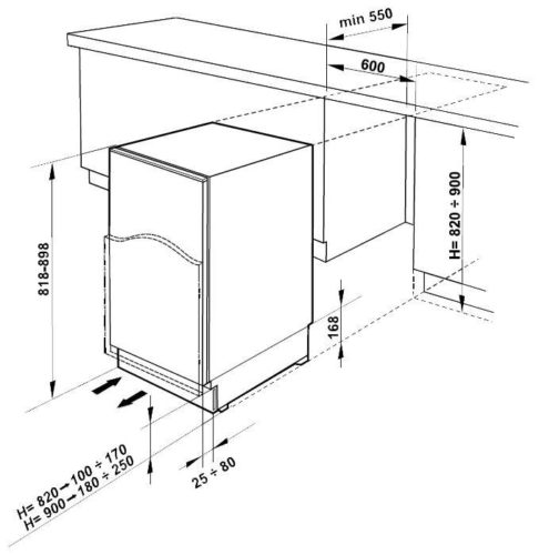 Встраиваемый холодильник Asko R2282I - общий объем: 144 л