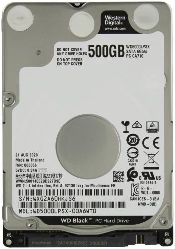 Жесткий диск Western Digital WD Black 500 ГБ WD5000LPSX - емкость: 500 ГБ