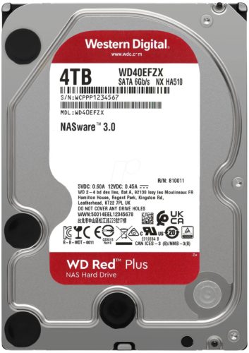 Жесткий диск Western Digital WD Red Plus 4 ТБ WD40EFZX - емкость: 4 ТБ