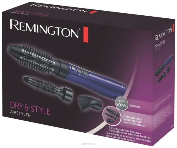 Фен-щетка Remington AS800 - насадки: концентратор, щетка