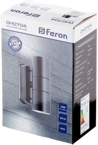 Feron Настенный уличный светильник Techno DH0704 11882, GU10, 80 Вт - тип цоколя: GU10