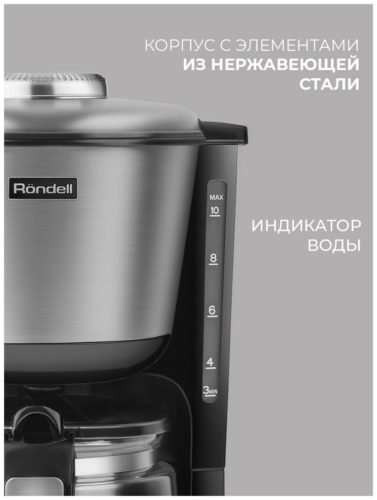 Кофеварка капельная Rondell RDE-1100 - тип используемого кофе: молотый