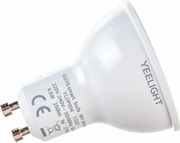 Лампа светодиодная Yeelight Smart Bulb W1 Dimmable, YLDP004, GU10, 4.8 Вт, GU10 - тип цоколя: GU10