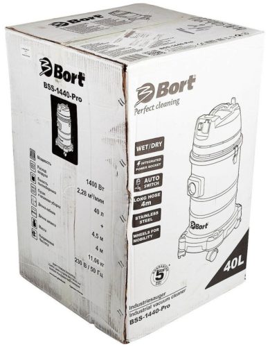 Профессиональный пылесос Bort BSS-1440-Pro, 1400 Вт - дополнительные функции: автоматическое выключение