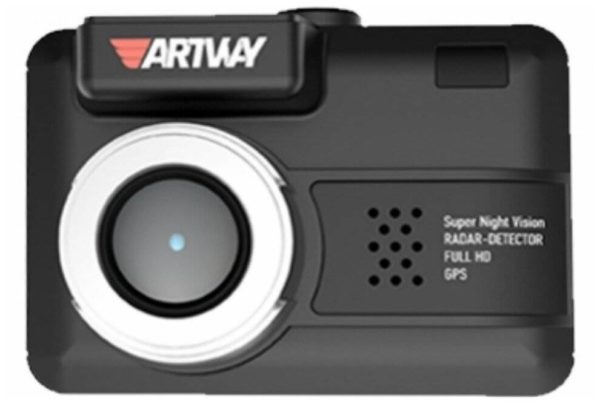 Видеорегистратор с радар-детектором Artway MD-105 COMBO 3 в 1 Compact - разрешение видео: 1920×1080 при 30 к/с