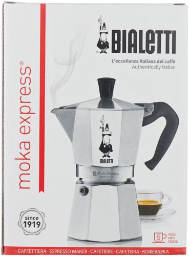 Гейзерная кофеварка Bialetti Moka Express (6 чашек), 270 мл - количество порций: 6