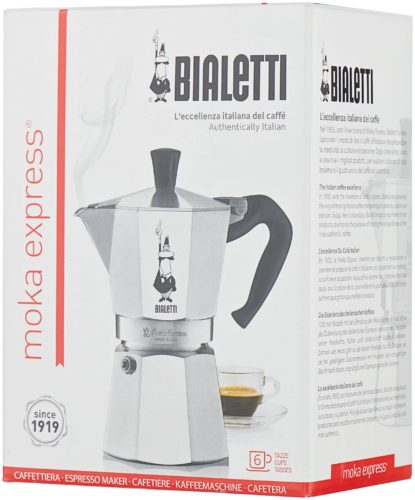 Гейзерная кофеварка Bialetti Moka Express (6 чашек), 270 мл - высота: 22 см