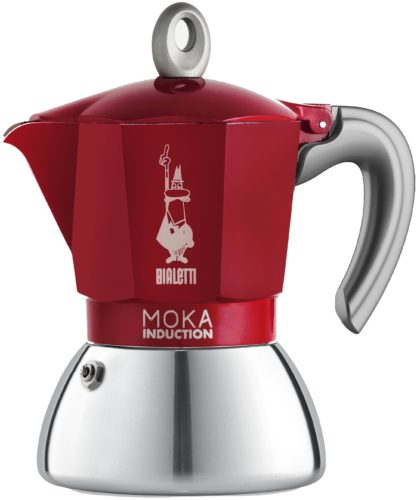 Гейзерная кофеварка Bialetti New Moka Induction, 280 мл, 280 мл, red - материал корпуса: алюминий, сталь