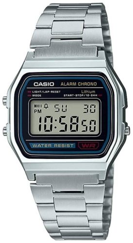 Японские наручные часы Casio A-158WA-1D - цвет товара: серебристый