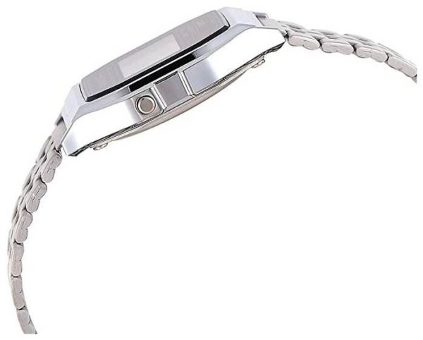 Японские наручные часы Casio A-158WA-1D - материал браслета: нерж. сталь