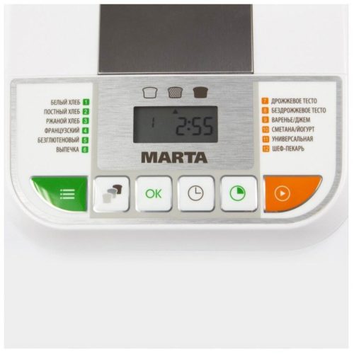 Хлебопечка MARTA MT-1784 Шеф-Пекарь - максимальный вес выпечки: 500 г