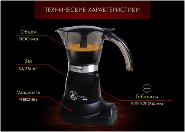 Кофеварка гейзерная ENDEVER Costa-1020