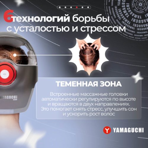 Массажер для головы YAMAGUCHI Galaxy Axiom PRO Chrome - материал: пластик