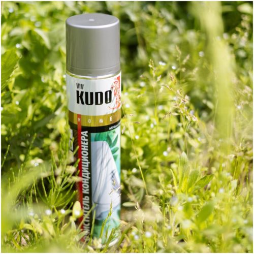 Очиститель кондиционера KUDO 400 мл аэрозоль пенный, профессиональный (средство для очистки кондиционера, освежитель кондиционера) KU-H402