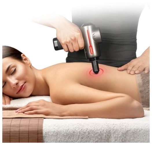 Перкуссионный массажер для тела электрический Yamaguchi Therapy Massage Gun - ширина: 6 см