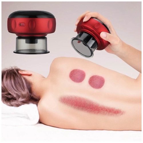 Вакуумный баночный массажер, электрический массажер для тела, красный - вид массажа: вакуумный, комбинированный