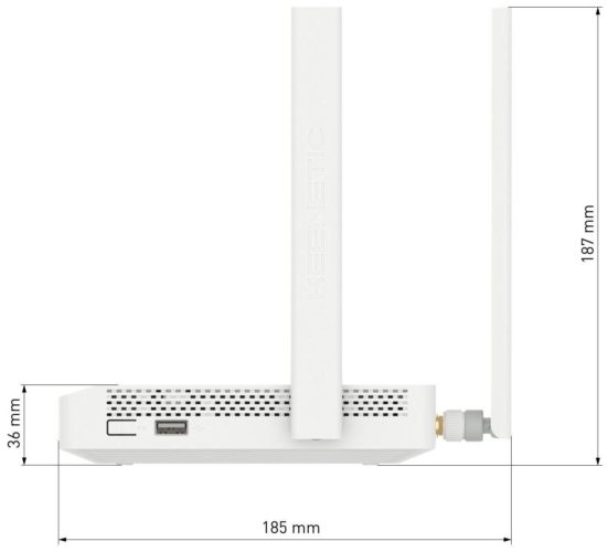 Wi-Fi роутер Keenetic Hero 4G KN-2310, белый - скорость портов: 1 Гбит/с