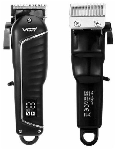Машинка для стрижки волос VGR V-683 - в комплекте: защитный колпачок, кабель USB, масло, щеточка