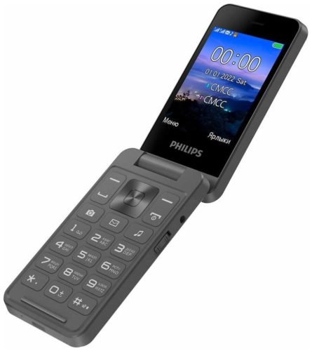 Мобильный телефон Philips Xenium E2602 Dark Grey - фото: одна камера, основная 0.3 МП