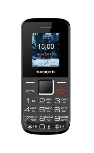 Мобильный телефон teXet TM-206 черный - экран: 1.77" (160x128) TN