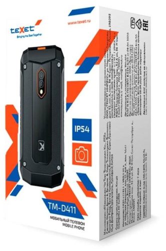Мобильный телефон teXet TM-D411 черный - sIM-карты: 2 SIM