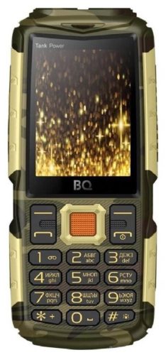 Телефон BQ 2430 Tank Power, 2 SIM, камуфляж/золото - память: встроенная 32 ГБ