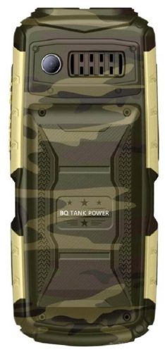 Телефон BQ 2430 Tank Power, 2 SIM, камуфляж/золото - фото: одна камера, основная 0.3 МП