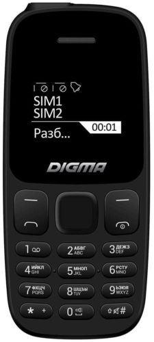 Телефон DIGMA Linx A106, 2 SIM, черный - память: встроенная 8 ГБ
