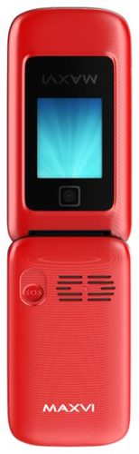 Телефон MAXVI E8, 2 SIM, красный - аккумулятор: 1250 мА·ч
