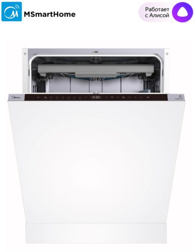 Встраиваемая посудомоечная машина Midea MID60S970i, серебристый - вместимость: 14 комплектов