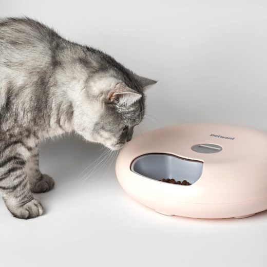 Автоматическая кормушка для домашних животных, для всех видов корма, Petwant, на 3 дня, розовый - материал: пластик