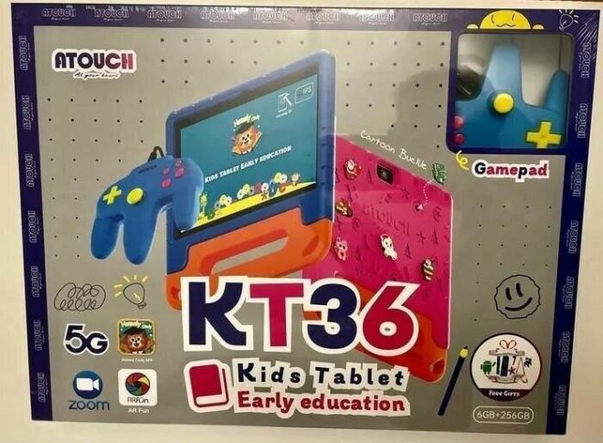 Детские Планшет бренда ATOUCH "КТ36" с джойстиком / Планшет ATOUCH КТ36, 1 сим 5G 6+256 гб, 256GB