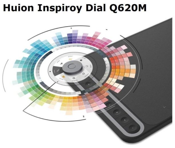 Графический планшет HUION Inspiroy Dial Q620M