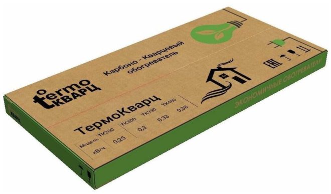Карбоно кварцевый обогреватель ТермоКварц ТК300R с терморегулятором светлый камень - особенности: регулировка температуры