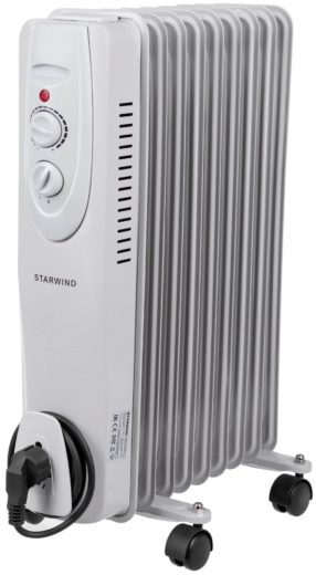 Радиатор масляный STARWIND SHV3915 2000Вт белый - максимальная площадь обогрева: 40 кв.м