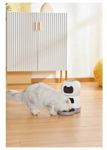 Умная автоматическая кормушка для сухого корма Робот с WI-Fi и приложением для смартфона ZOOWELL, миска для животных, 32*17*30