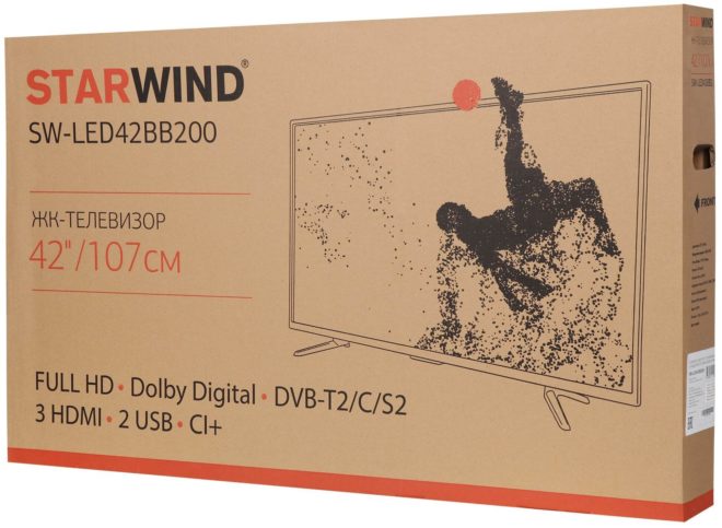42" Телевизор STARWIND SW-LED42BB200 2020 LED - мощность звука: 16 Вт