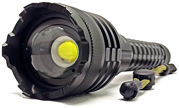Фонарь металлический ручной тактический LED светодиодный с аккумулятором многофункциональный с USB и PowerBank 5 режимов работы