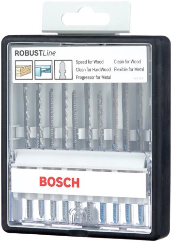 Набор пилок для электролобзика BOSCH Robust Line Wood and Metal (2607010542) 10 шт.